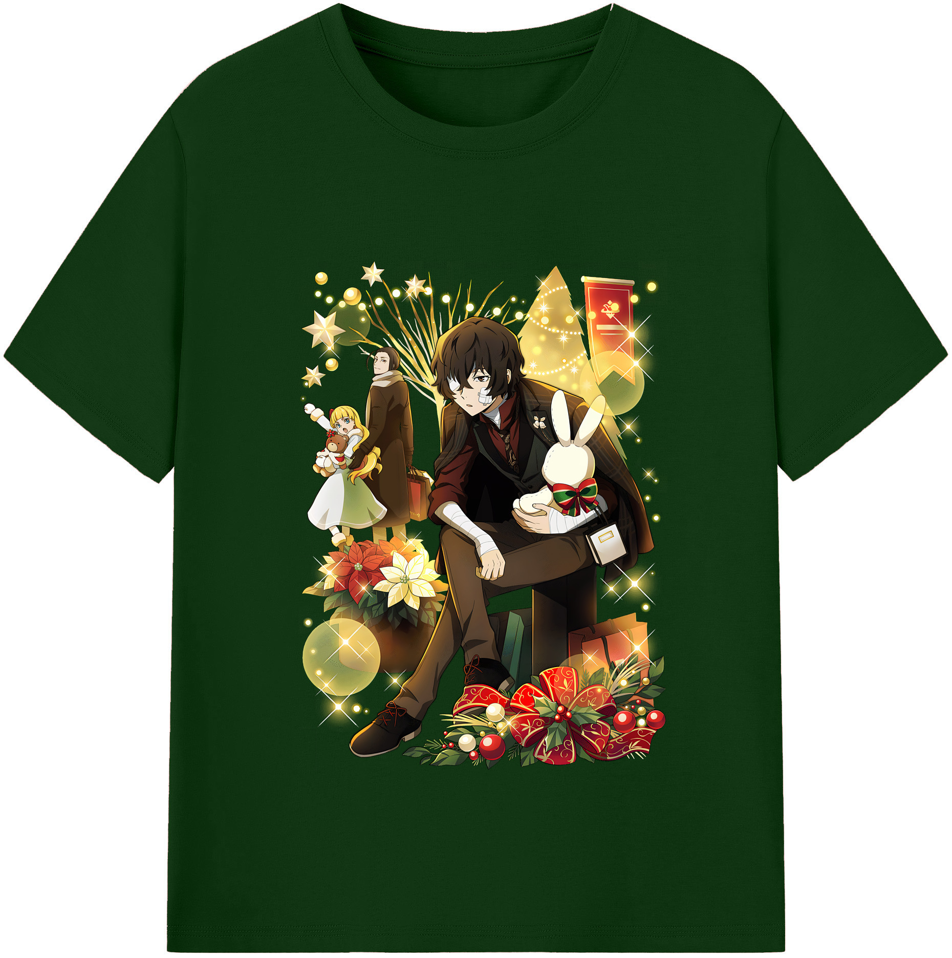 （画像用） 文豪ストレイドッグス Bungo Stray Dogs 綿100％半袖Tシャツ（フロントプリント）